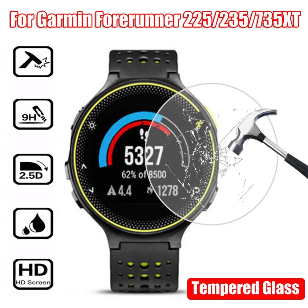New HD Clear Tempered Glass For Garmin Forerunner 235 225 735XT Screen Protectors Protective Film