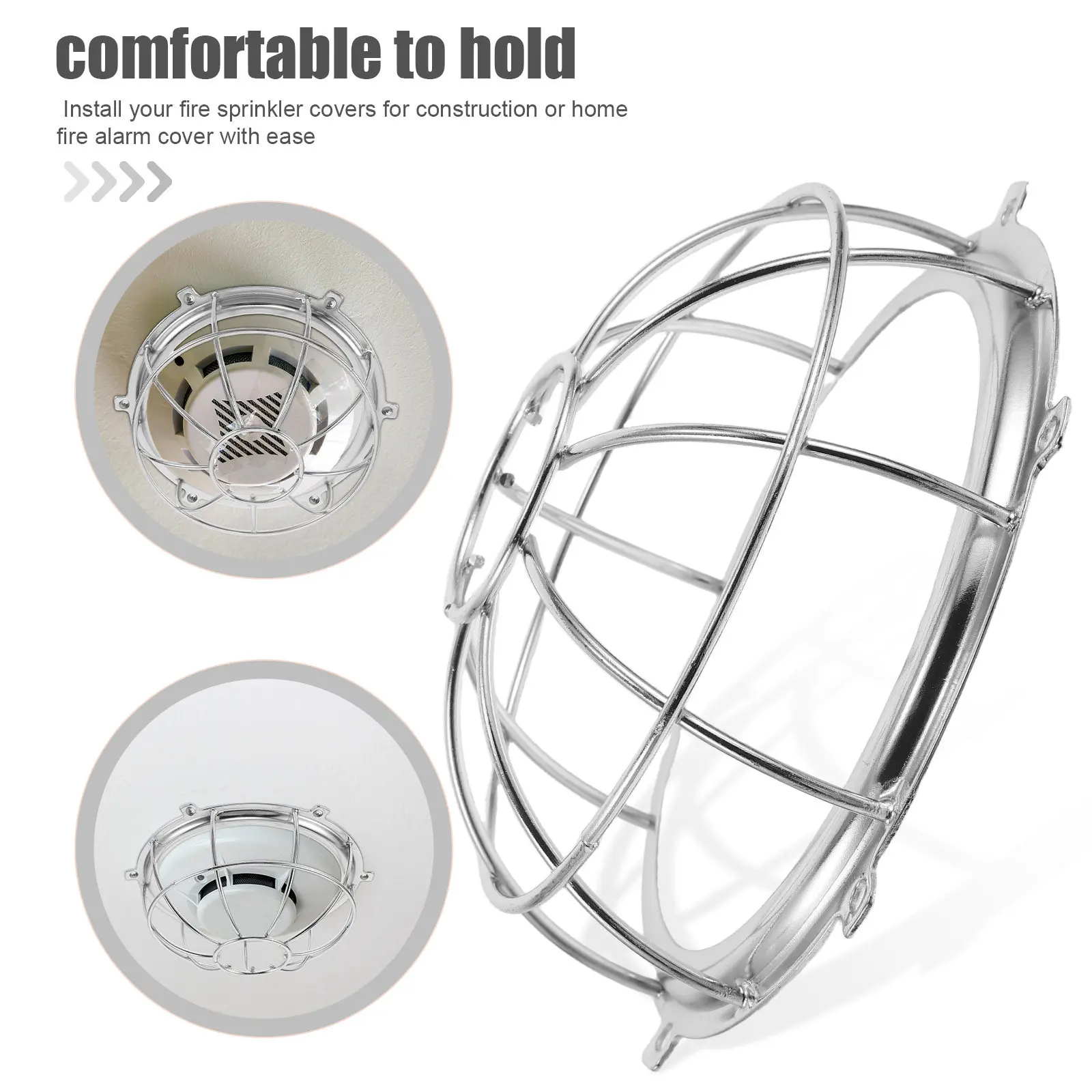 Fire Sprinkler Smoke Cover 6.3 Hole Diameter Protective Cage Guard Explosion Proof Shield for Office Hotel Home Fire