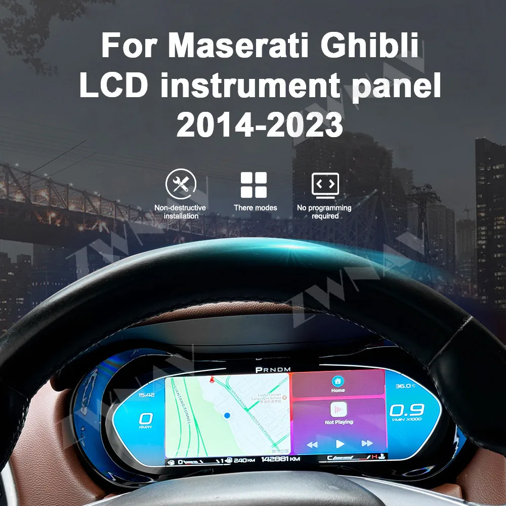Digital Instrument Cluster For Maserati Ghibli 2014-2023 Speedometer Dashboard Virtual Driving Display Cockpit Virtual lcdlcd