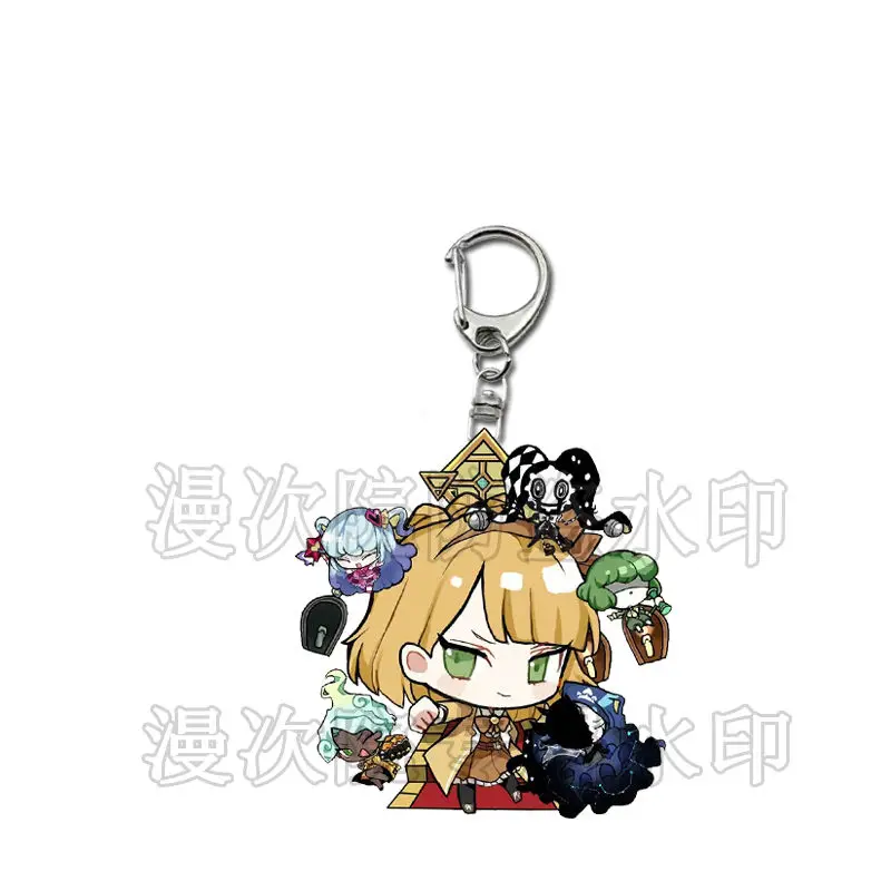 Lobotomy Corporation Anime KeyChain Monster Management Simulation Men Key Chain for Women Figure Acrylic Keyring Pendant Gifts