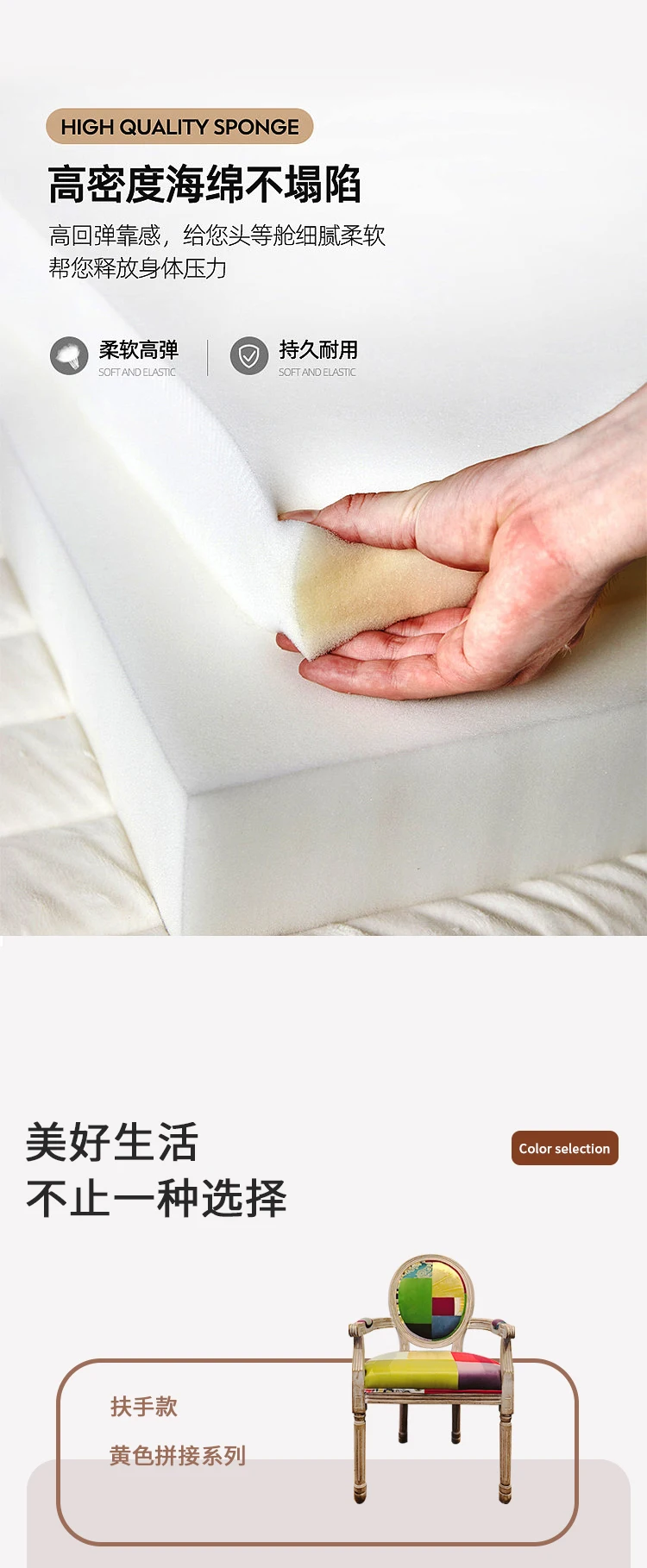 كرسي طعام من الخشب الصلب الفرنسي كرسي مكياج قديم كلاسيكي إسكندنافي كرسي قراءة مكتب الدراسة كلاسيكي جديد #4