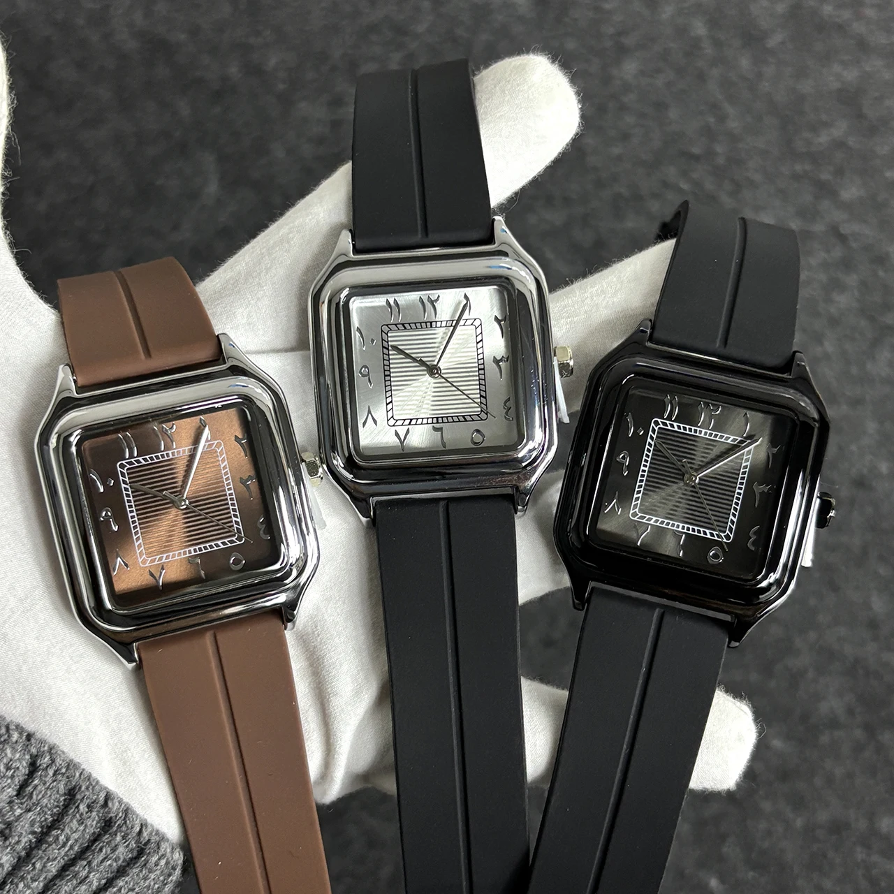 

Мужские часы с пряжкой, силиконовый ремешок, кварцевые квадратные часы из сплава, водонепроницаемые мужские часы 3ATM