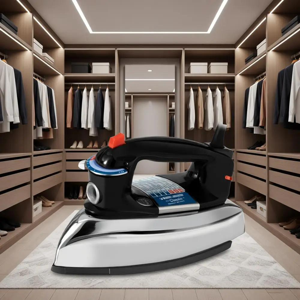 

Классический утюг, 67E-T, с паровой подошвой, для сухой и паровой глажки, 7 температурных режимов, защита от капель.