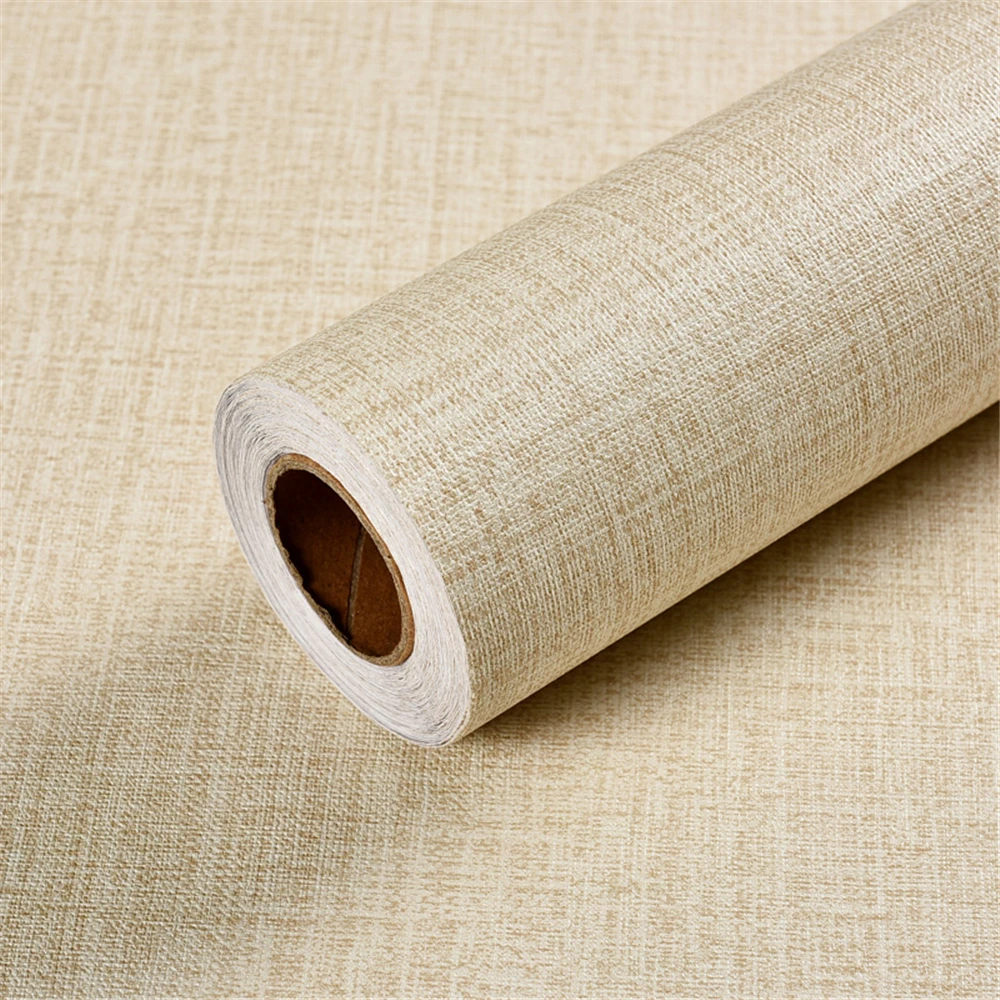 Vintage Linen Textured  Self Adhesive Wallpaper for Living Room Bedroom Wall Decals Vinyl Waterproof Contact Paper Home Decor