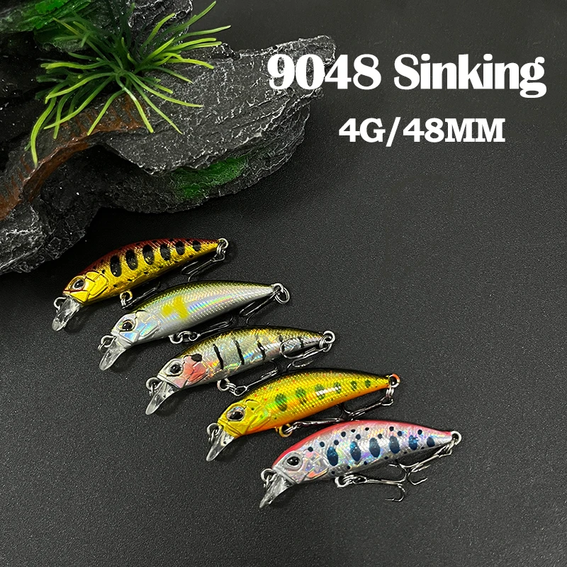 

4g Mini Minnow Fishing Lure Jerkbait 48s for Perch Stream Sinking Wobblers Artificial Hard Bait Fishing Trolling Trout Lure