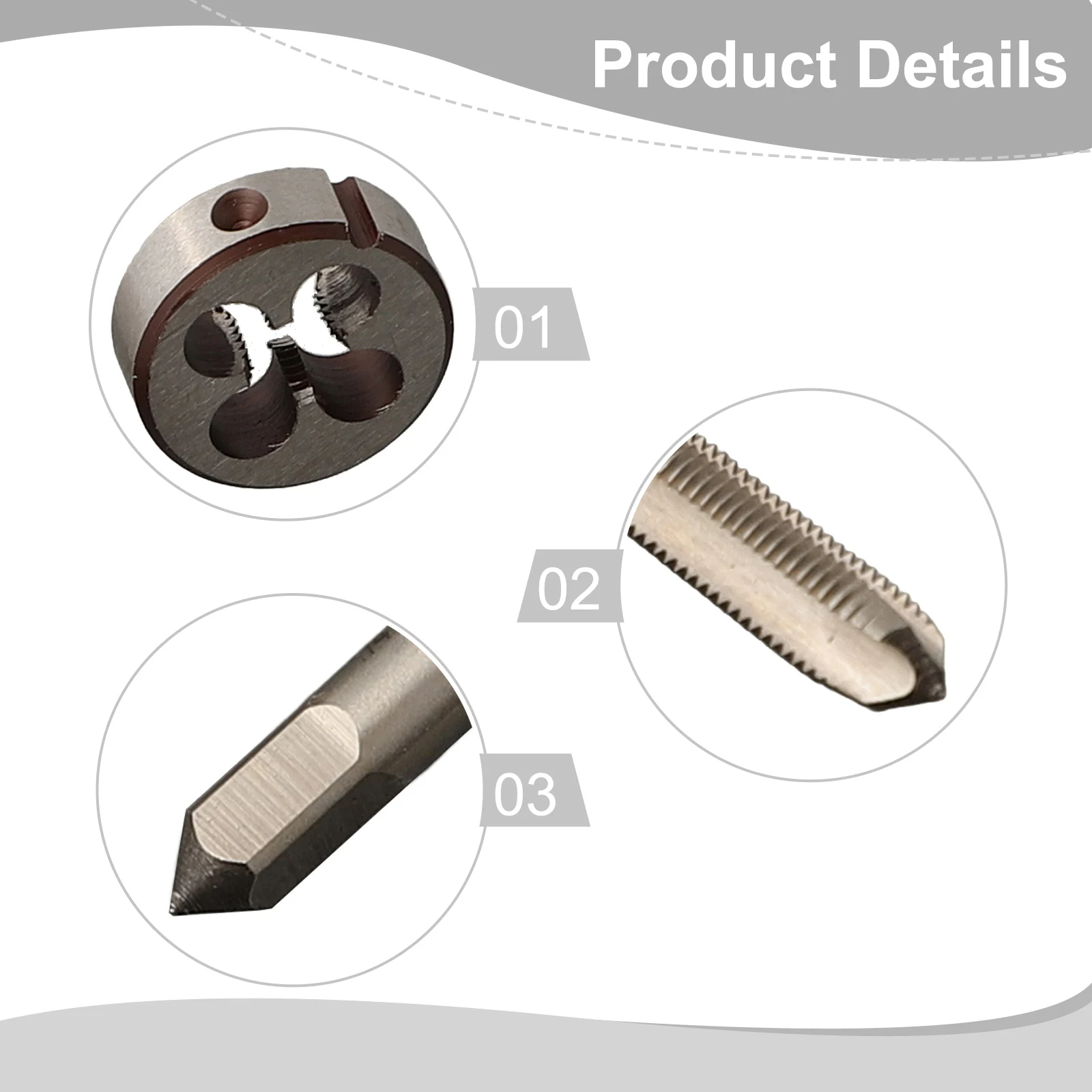 1/4‘‘-32 UNEF Tap And Die Set HSS Round Threading Die Right Hand Tap For Broken Screws Remover Repairing Tools Hand Manual Tools