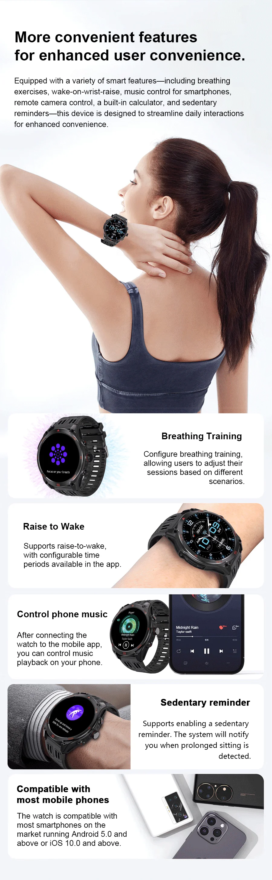 2026 Militärische Ultra-GPS-Smartwatch mit 1000mAh Akku, 10ATM Wasserdicht, Kompass, Taschenlampe, Sport-Tracker, HD-Anruf, Smartwatch für Herren – Detail 16