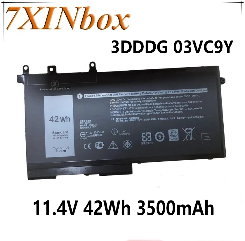 

7XINbox 11.4V 42Wh Original 3DDDG 03VC9Y Laptop Battery For Dell Latitude E5280 E5480 Series Tablet