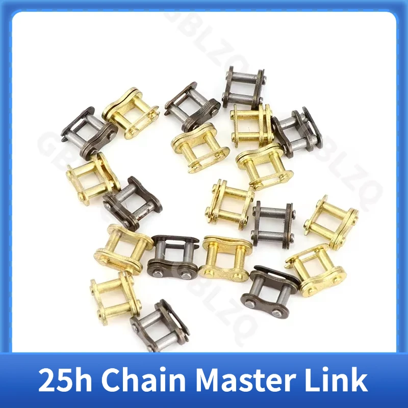 25H Drive Chain Master Link 10/20/30Pcs Black/Gold for 2 Stroke 33-49cc Gas Scooter Mini ATV Dirt Bike,chain clip,chain parts