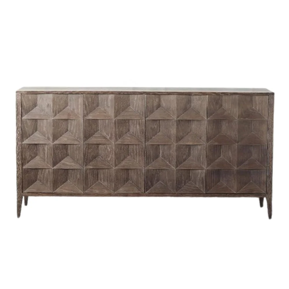 

High Quality Wood Coastal Cabinet Dark Brown Home Sideboard Cabinet Designer Cabinet