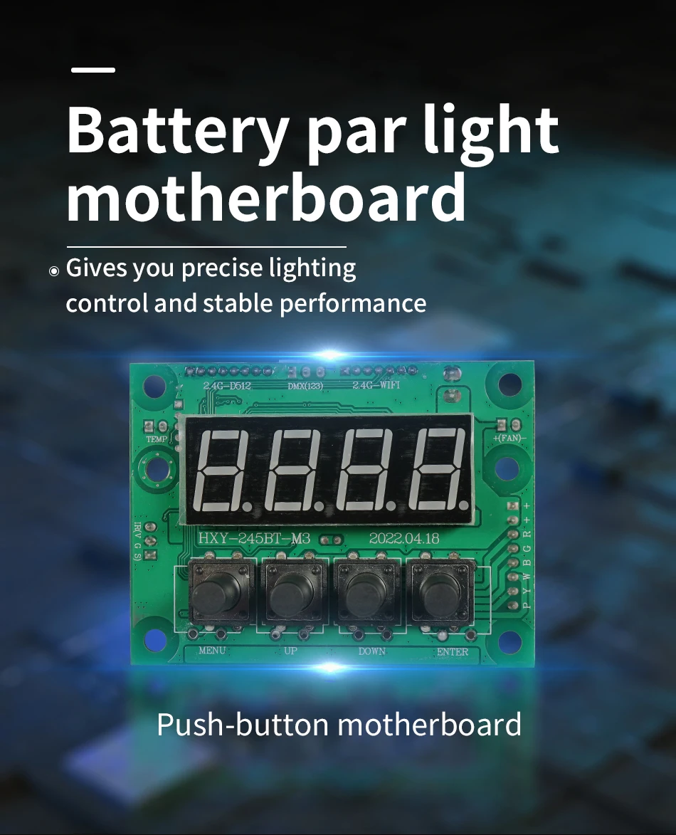 LED-Par-Licht-Netzteil für 12 x 18 W RGBWA + UV 6-in-1 kabellose Fernbedienung, Batterie-Par-Licht, Bühnenlicht, Reparatur, Ersatzteile – Detail 2