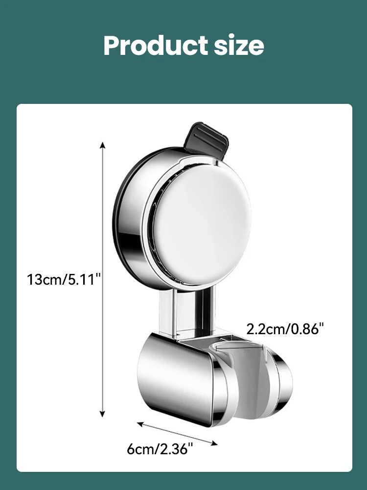 Soporte de ducha con ventosa, Riel de ducha ajustable de 360 °, montaje en pared, envío directo