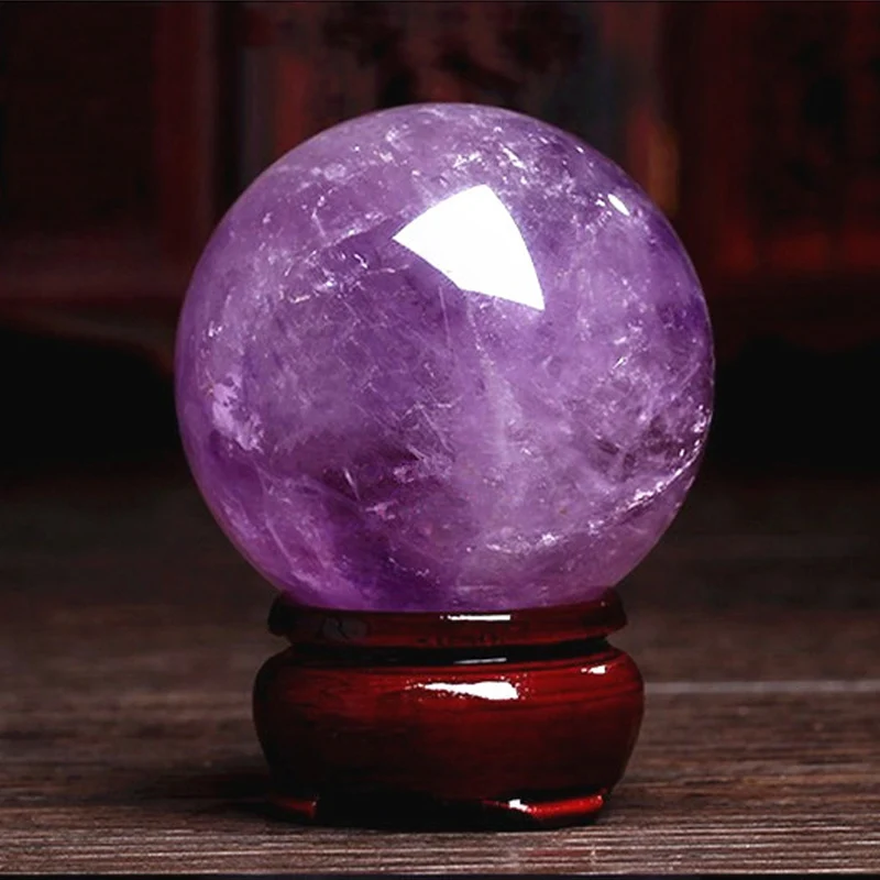 Amethyst ball decoration Raw mineral crystal seven star gust water ball decoration