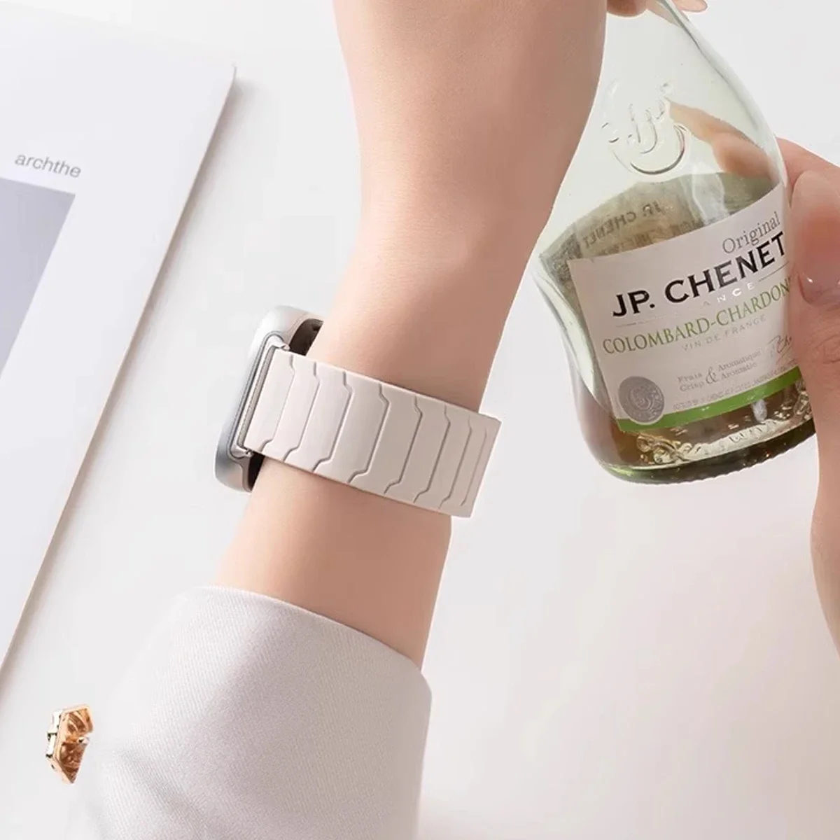 2025 حزام مغناطيسي لهاتف سامسونج جالاكسي فيت 3 حزام ساعة سيليكون قابل للتعديل لسوار معصم سامسونج جالاكسي فيت 3 الذكي