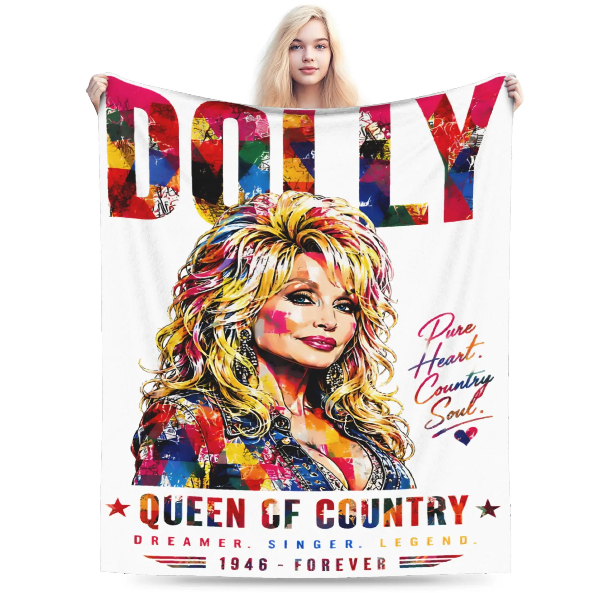 RIP Dolly Parton Accessories Blanket Lightweight Warm  Throw Blankets for Living Room 50x60 Inches Multiple Sizes Bedding Throws