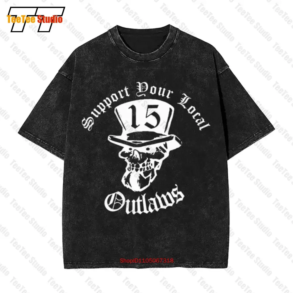 Local Outlaws Biker Motorcycle Outlaw Knuckle Vintage Oversized T-Shirt IXWZ