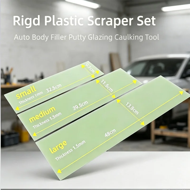 Auto Body Resin Plastic Scraper Rigid Putty Filler Spatula For Glazing Caulking Wall Sanding Home Decoration Paint Hand Tools