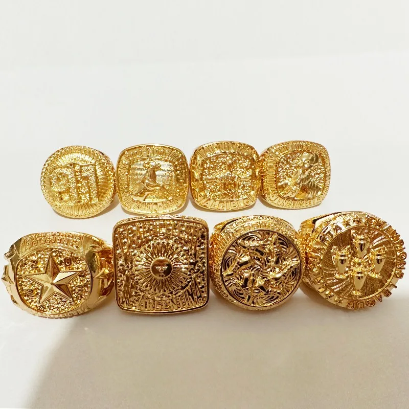 New Creative messi ring Set souvenir Gift for Friends Ring football Gift Fan souvenir ring