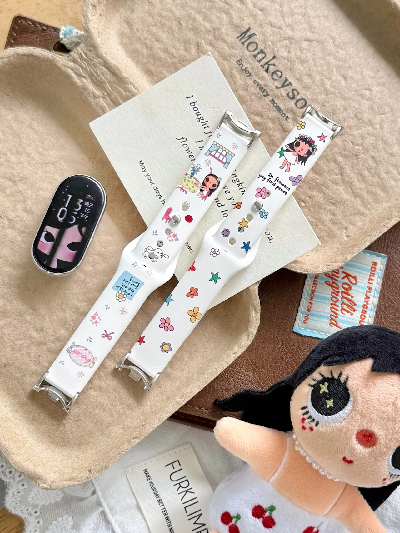 Cartoon Girl Print Silicone Strap For Xiaomi Band8 9 10 Pro For Redmi Watch4 5 6 For Cute Kid Pattern Soft Daily Wrist Accessory