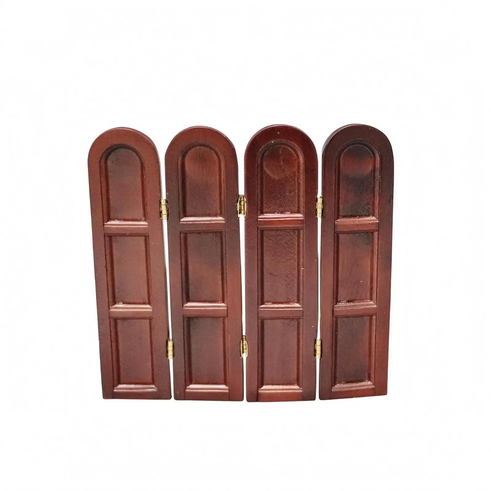 1:12 Scale Dollhouse Mini Furniture Model Arched-Top Folding Screen 1/12 Scale Dollhouse Screen Hinges