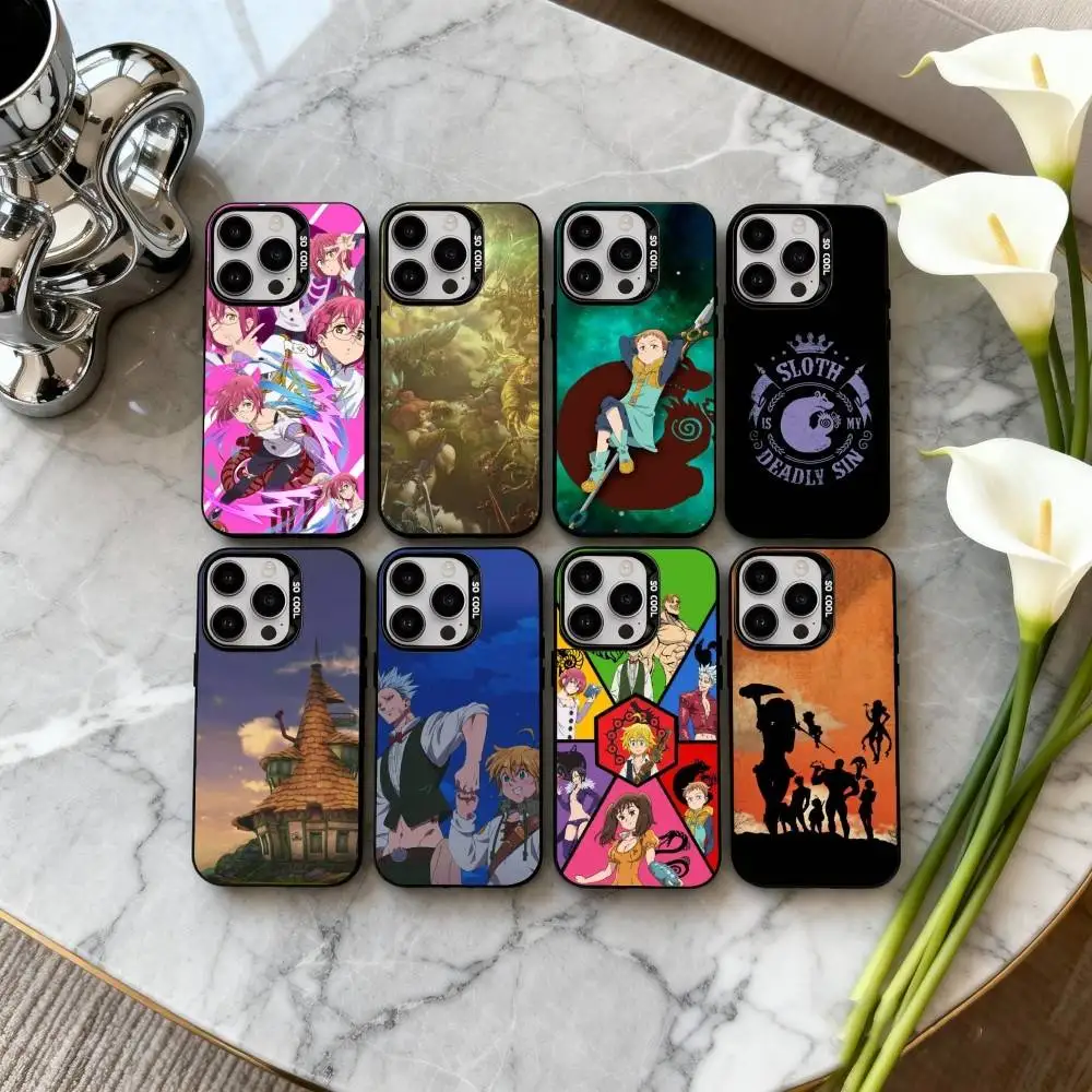 

S-Seven-N D-Deadly-Y S-Sins SDS Phone Case For iPhone17,16,15,14,13,12,11 Plus,Pro Max Black Candy silver phone case