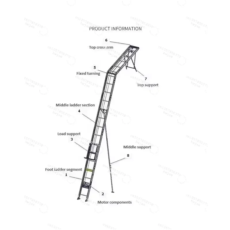 Customizable 5 - 25m Lift Mini Electric Glass Solar Panel Hoist Lifter