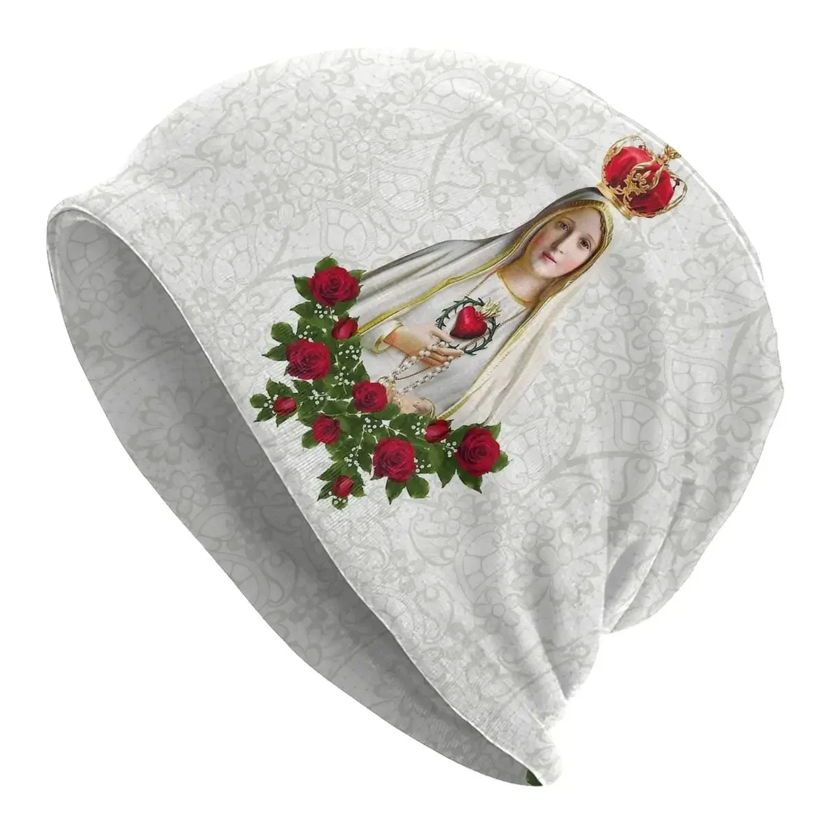 Our Lady Of Fatima Virgin Mary Skullies Beanies Hat Rosary Catholic Men Women Cap Warm Thermal Elastic Bonnet Knitting Hats