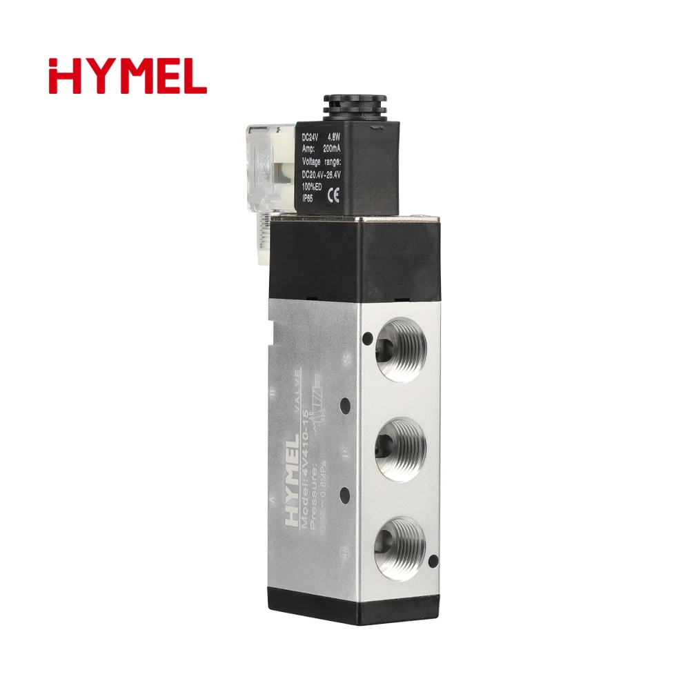 

4V410-15 High Quality 2 Position 5 Port Five Way Control Air Valve Electromagnetic DC12V DC24V AC110V AC220V