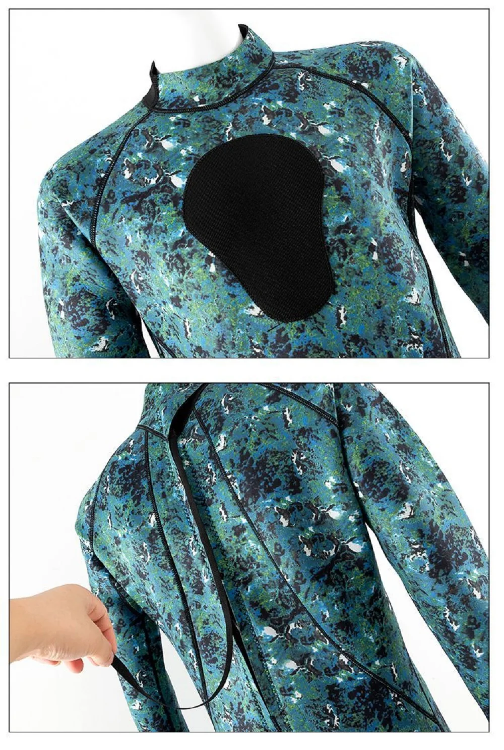 3mm Speerfischen Neoprenanzüge Neoprenanzüge Angeln Tauchen Surfen Schnorcheln Kajakfahren Camouflage Erwachsene Ganzkörper Thermal Warm halten – Detail 18