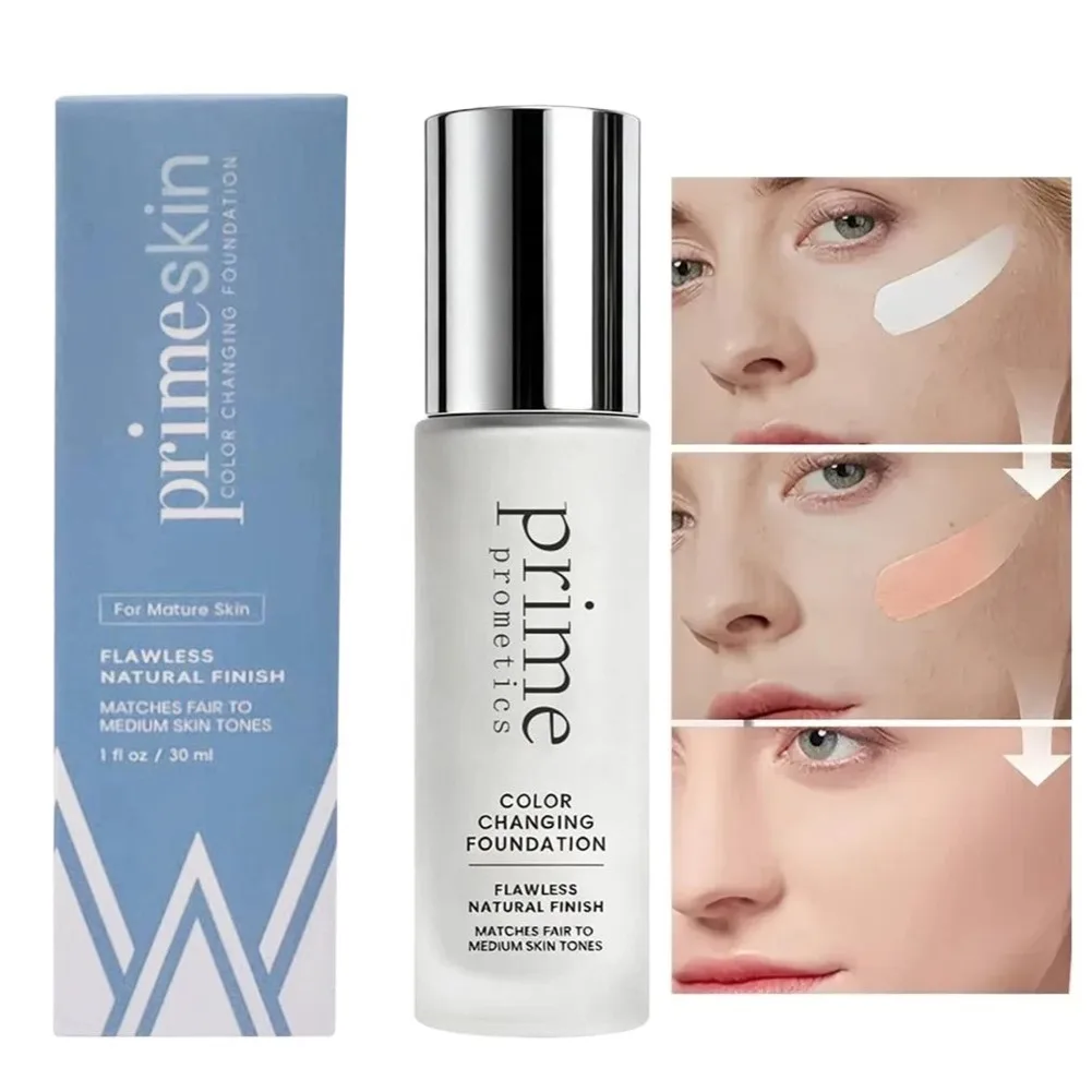 30ml Original Makeup Prime Prometics Color Changing Foundation Matches Fair To Medium Skin Tone Natural Finish Face Base Cream