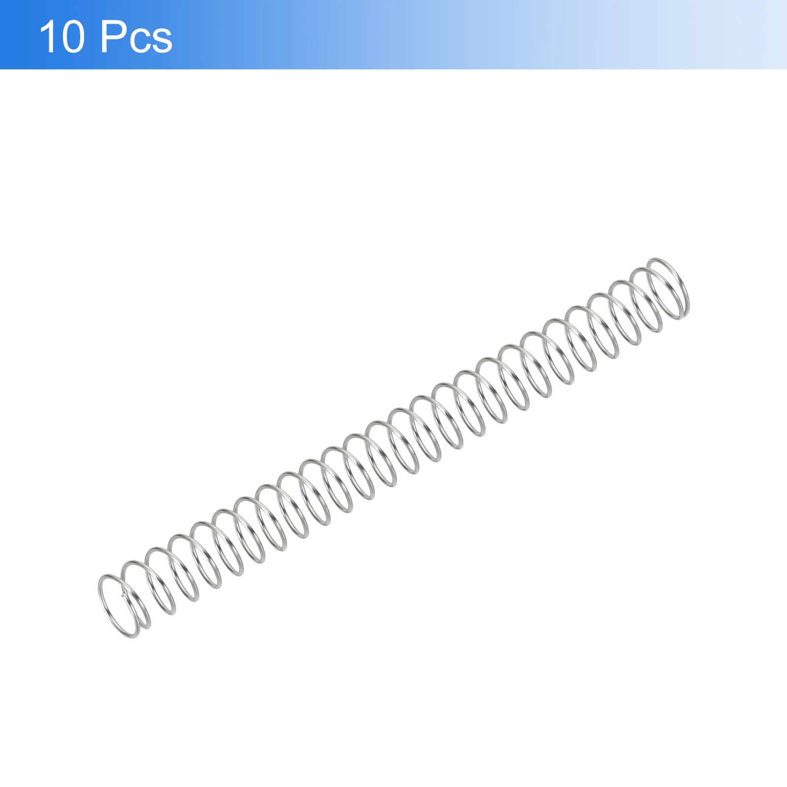 10Pcs Compression Springs 304 Stainless Steel Extension Spring Ballpoint Pen Pressure Springs for Shop Home Repairs Silver