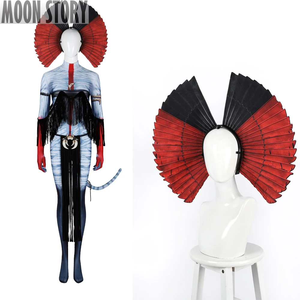 

Новый фильм 2025 года, костюм для косплея «Огонь и ясень», Аватар3, женский вождь Varang, лидер, карнавальный костюм, комбинезон, полный комплект на Хэллоуин