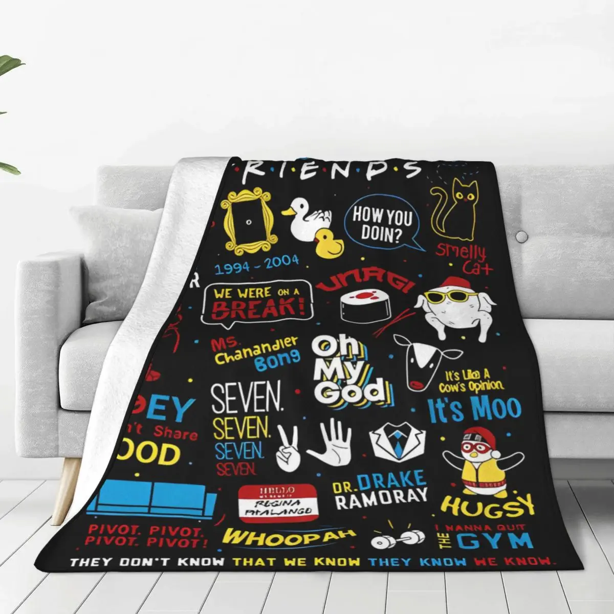 Friends The TV Series Blanket Cover American tv Show Rachel Plush Throw Blanket Airplane Travel Decoration Lightweight Bedspread