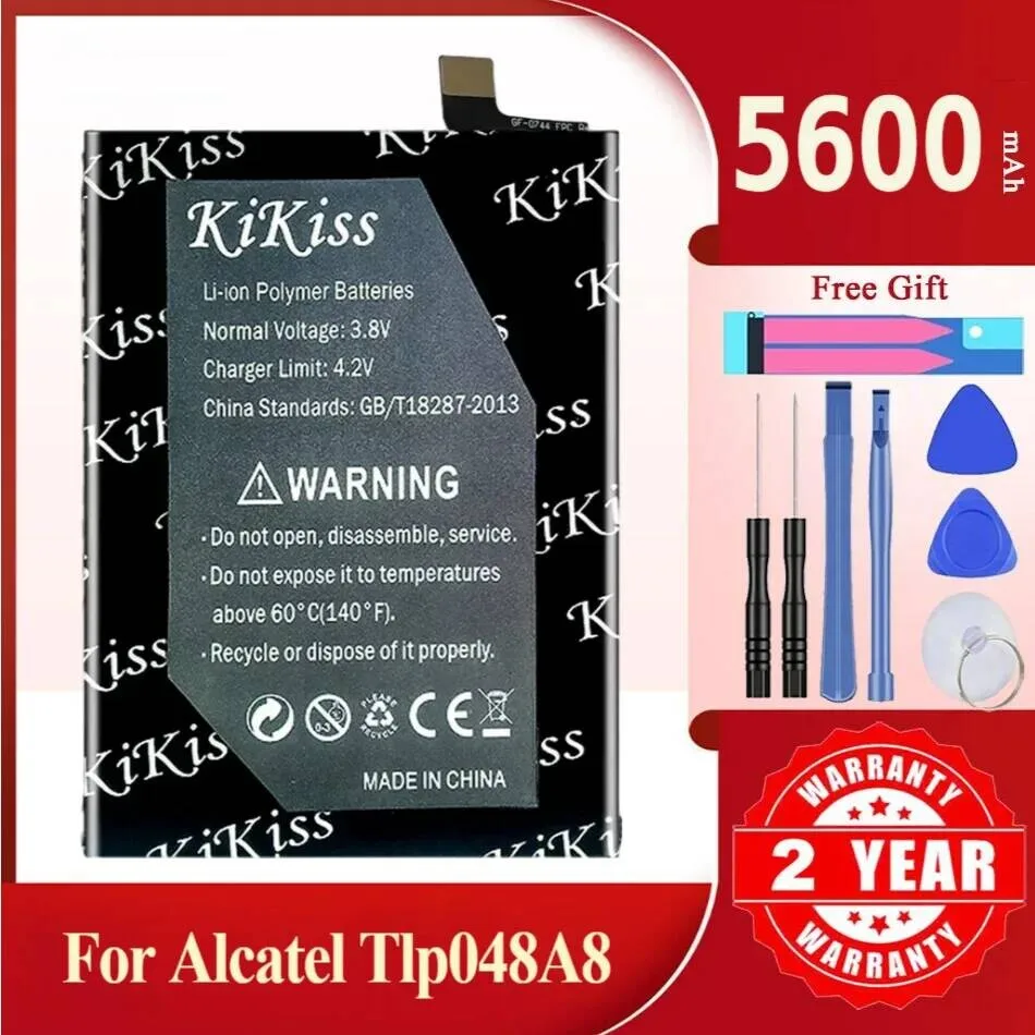 

Rechargeable Replacement TLP048A8 Mobile Phone Battery For Alcatel 5600Mah