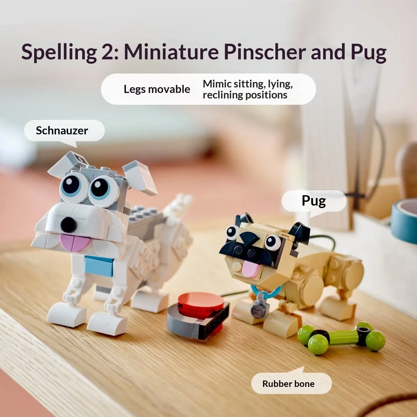 LEGO 3-en-1 série 31137 chiots mignons, garçons et filles assemble des blocs de construction, cadeau de jouets pour enfants