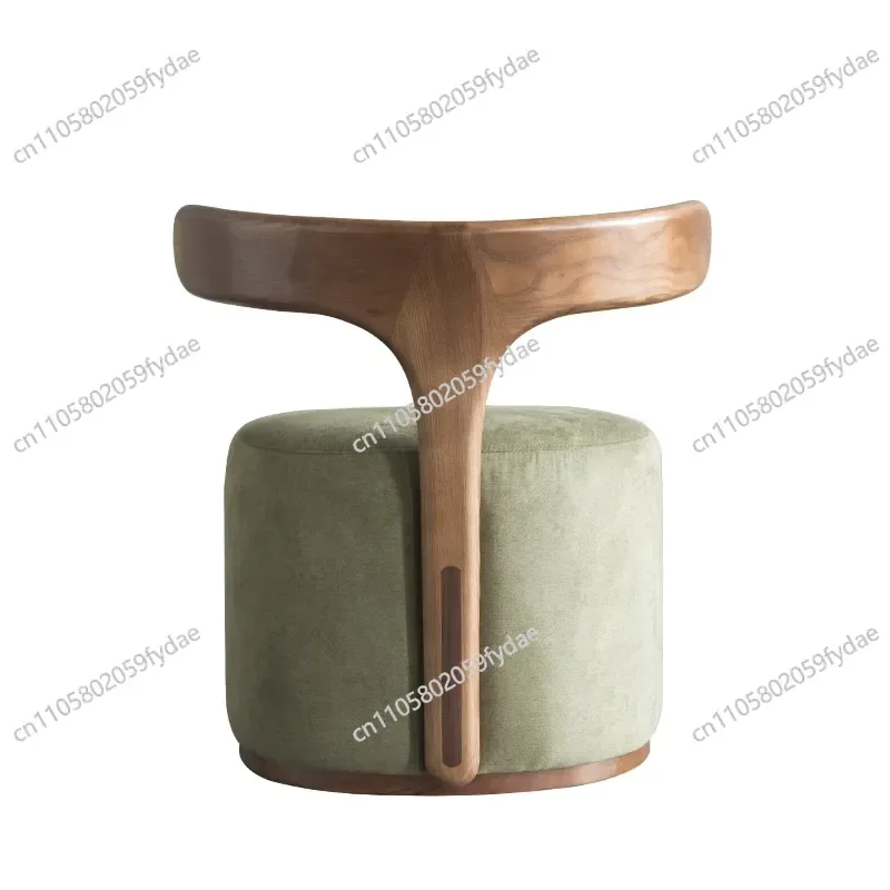 Creative Solid Wood Back Fabric Leisure Chair/stool, Shoe Changing Stool, New Model