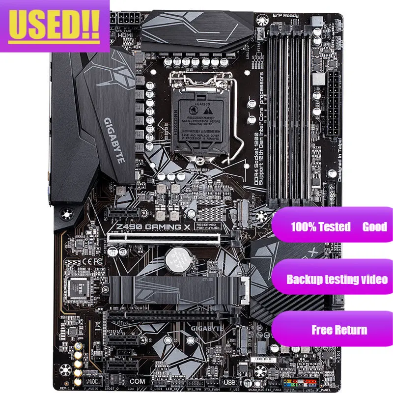 Gigabyte GA Z490 Gaming X Placa-mãe LGA 1200 Z490 Desktop Mainboard Suporte...
