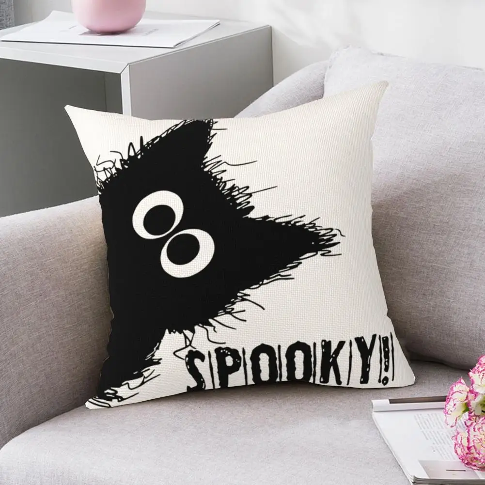 

1 Set Halloween Cushion Cover Square Hidden Zipper Closure Pillowcase Spooky Pattern Pillow Covers For Home Festive Decoration