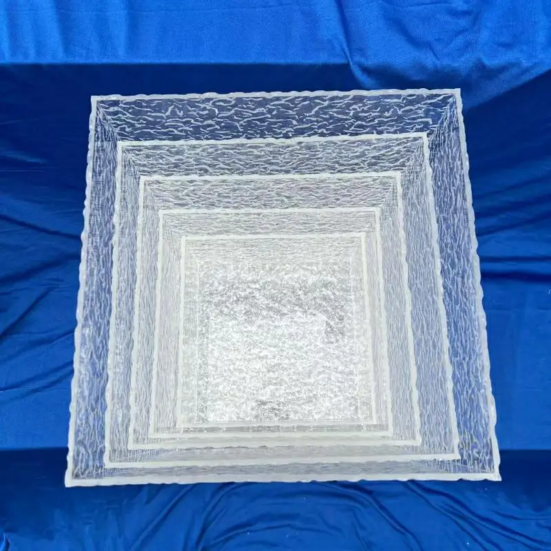 

Acrylic Buffet Riser Food Drink Candy Snack Display Stands Stackable Table Dessert Cake Party Buffet Display Decorating Box 6PC