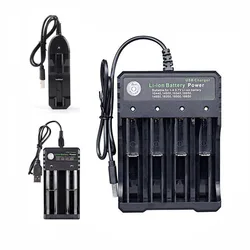 DC3.7V 18650 USB Charger Li-ion Battery Power Independent Charging Portable Electronic 18350 16340 14500 Charger