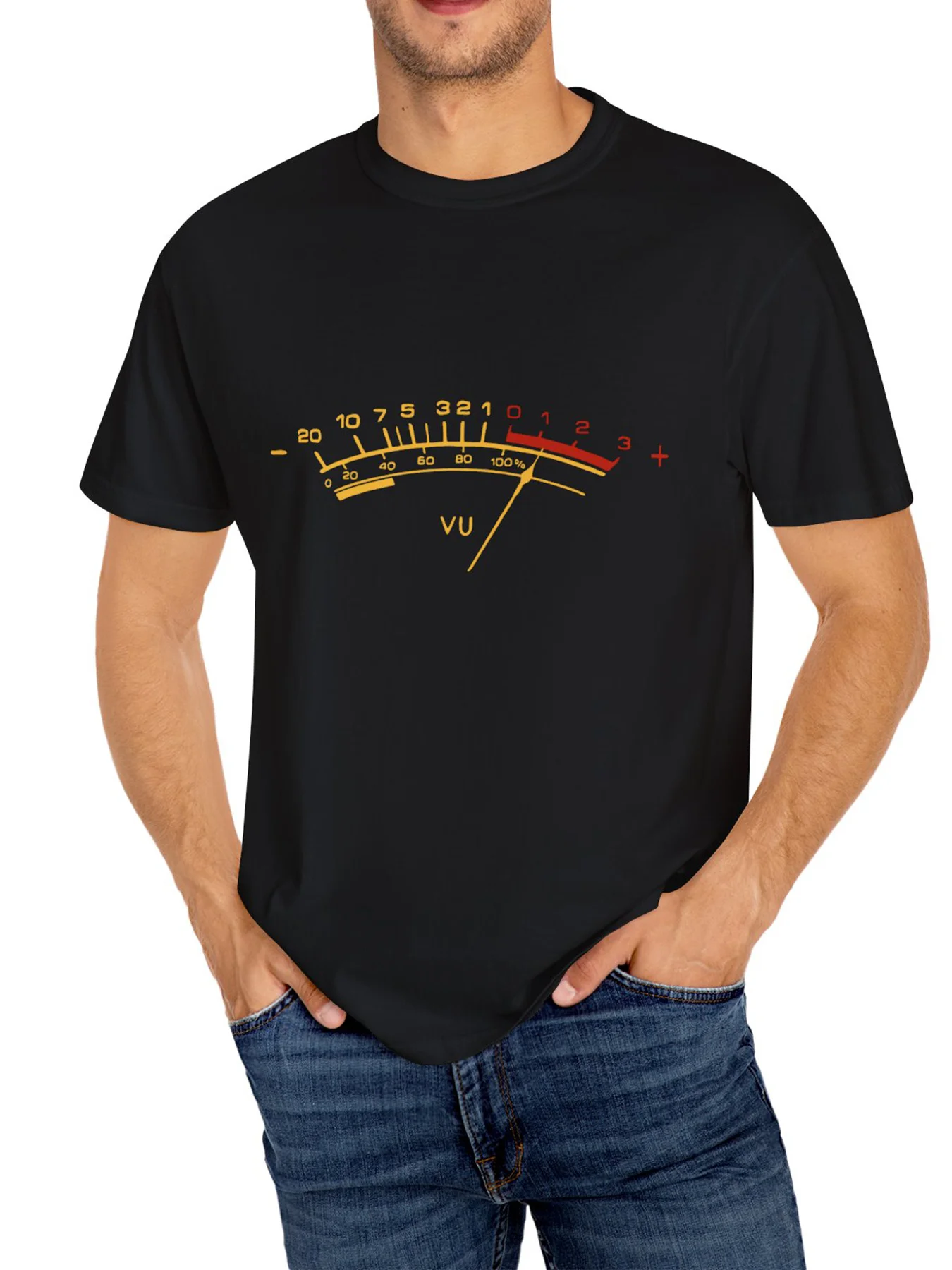

Men's Black Pattern T-shirt Volume Design Suitable for Fitness Fun Trendy Single Item Made of Pure Cotton Lightweight