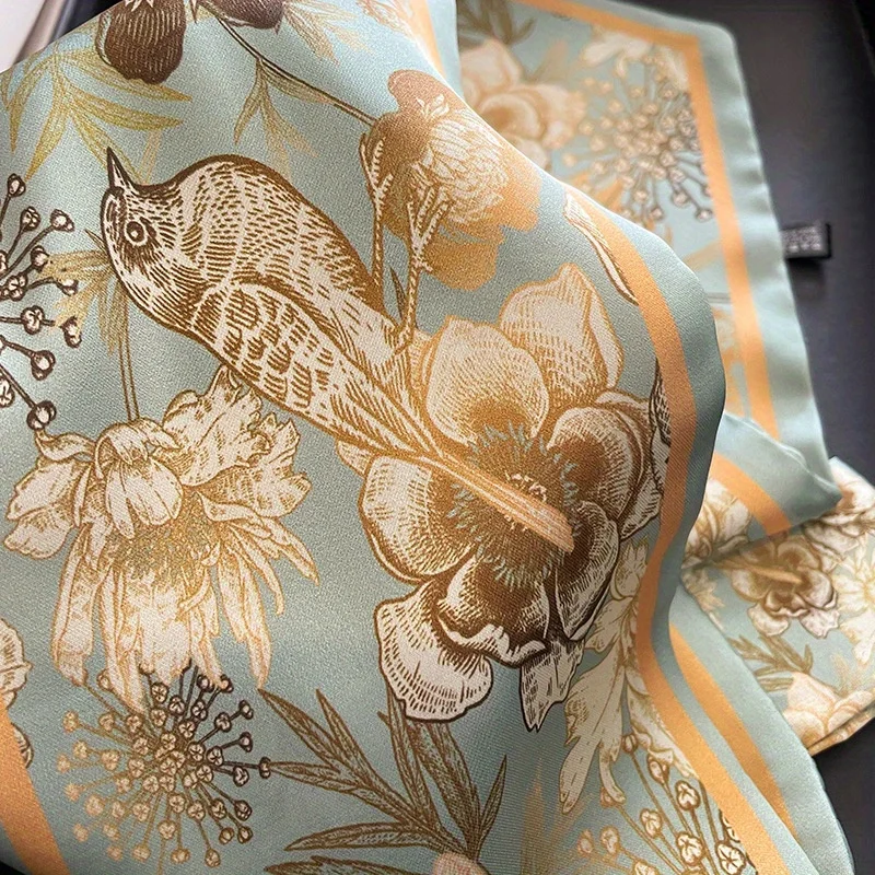 ربطة عنق متقاطعة أنيقة بطباعة زهور للنساء ، نحيلة رفيعة ، وشاح رقبة مزخرف ، قميص مطابق احترافي ، وشاح صغير