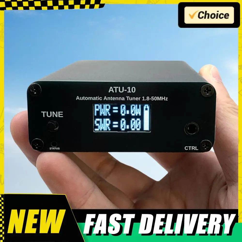 

ATU-10 QRP Antenna Tuner 1-15W Automatic Antenna Tuner 1.8-50MHz 0.91 Inch OLED Display