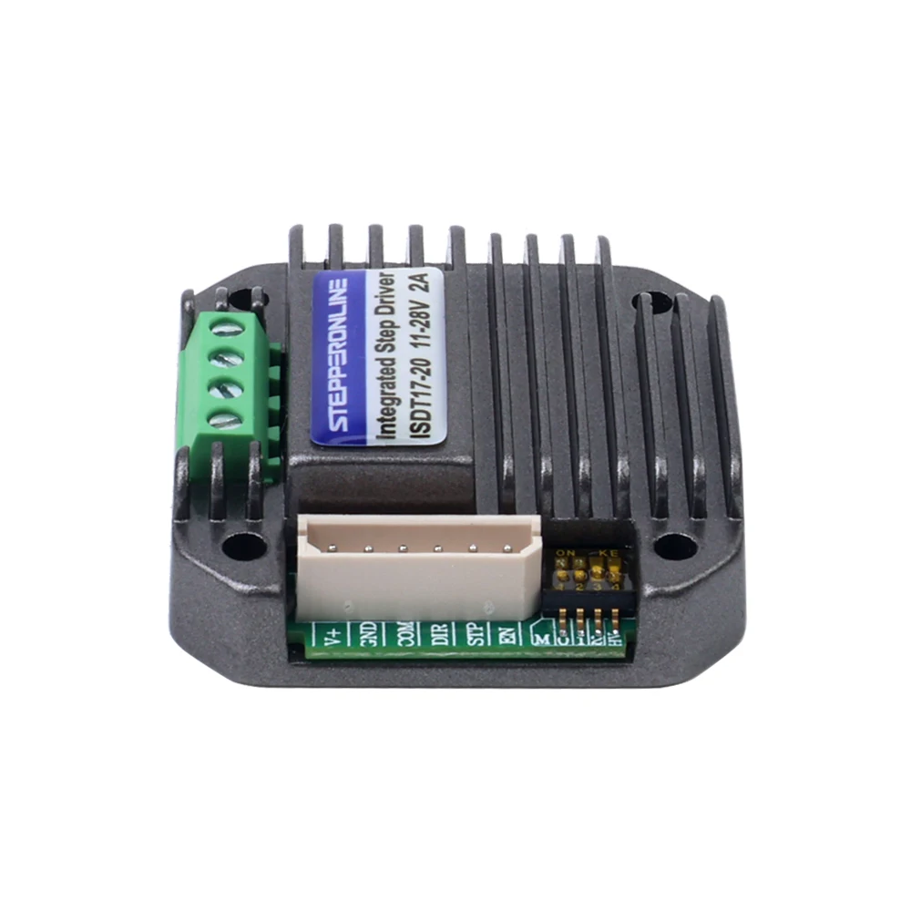 STEPPERONLINE Nema 17 Integrated Stepper Motor Driver 0.6-2.0A 11-28VDC Ultra-silent Version for Nema17 Stepping Motor