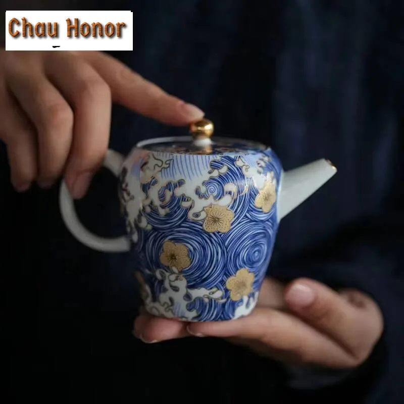 150ml Handmade Starry Sky Enamel Color Teapot Antique Tea Infuser Pot Household Tea Maker Kettle with Strainer Teaware Gift