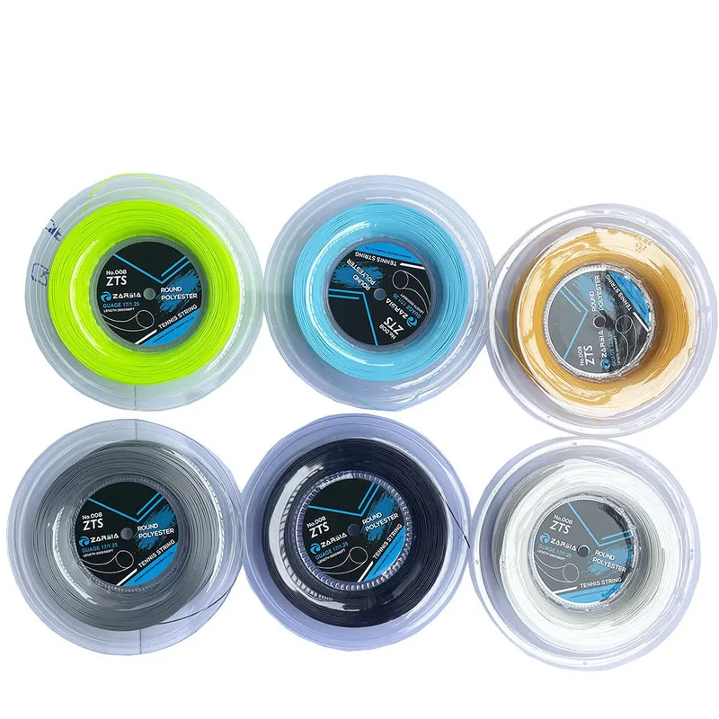 ZARSIA 17G/1.25mm Polyester Tennis String Round Hard Tennis Racket String Training Tennis Line 200M