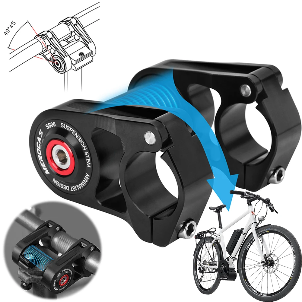 

Folding Bike Stem Aluminum Alloy Folding Bicycle Double Stem Shock Absorbing Bicycle Suspension Stem for Folding Bike