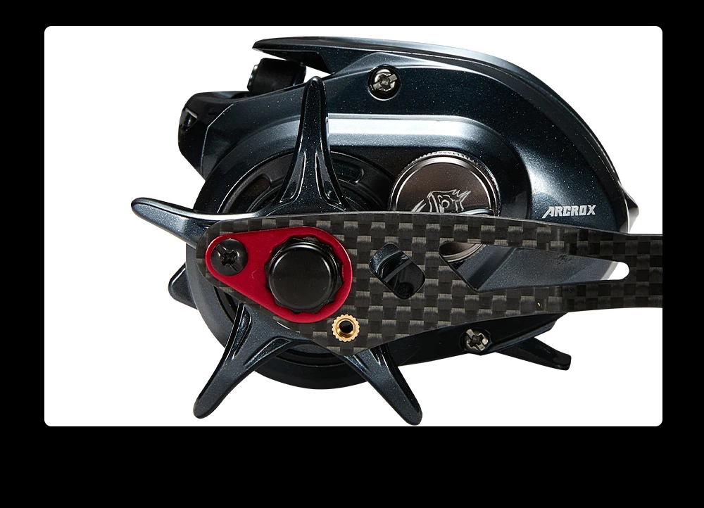 Soloking 4.2:1 Übersetzungsverhältnis Arcrox Salzwasser-Baitcasting-Rolle aus Carbon, 8 kg maximale Bremskraft, 8+1 Kugellager, Octopus-Rollen – Detail 9
