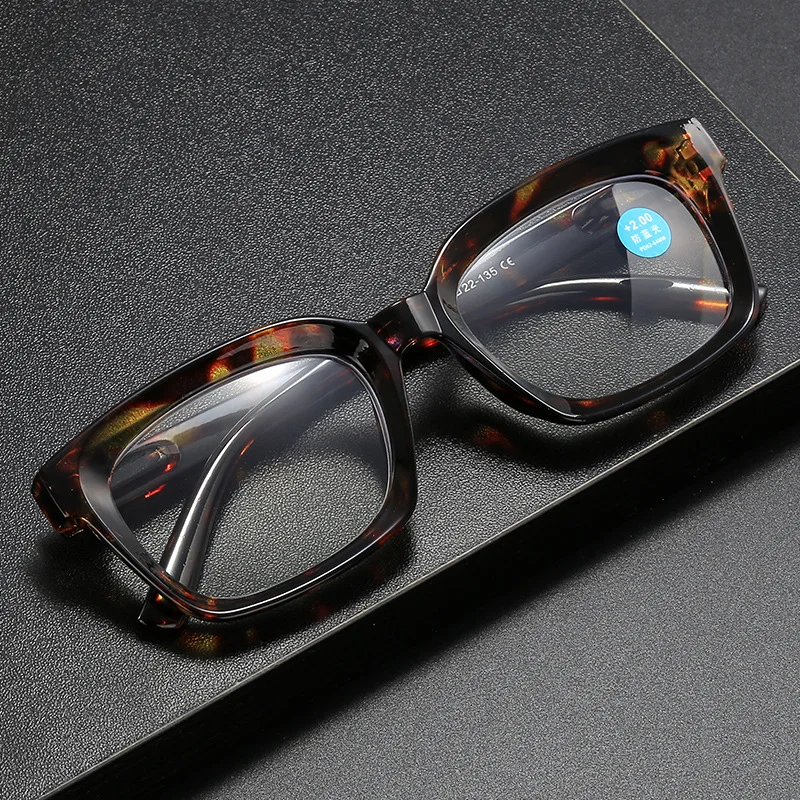 2025 Spring Leg Presbyopia Glasses HD Men's and Women's New Fashionable Large Frame Anti Blue Light Presbyopia Glasses