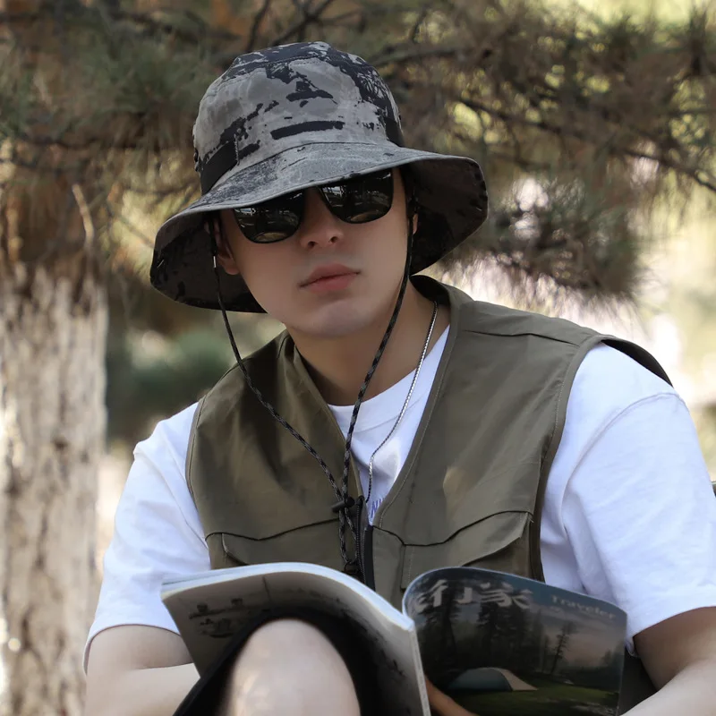 

Large Brimmed Fishing Hat Mountain Climbing Leisure Travel Sun Protection Sports Activities Quick-drying Breathable Hunting Hat